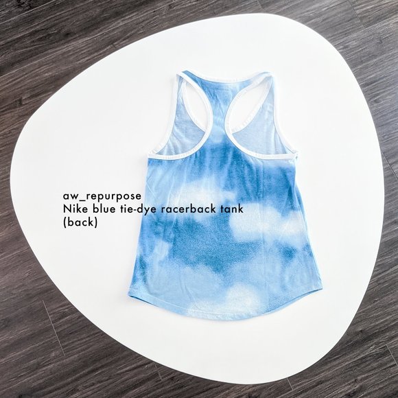 Nike Green/Blue Tie-Dye Racerback Tank Women Small - Picture 7 of 11